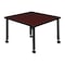 Regency Square Mobile Tables, 30 W, 30 L, 23-34 H, Wood, Metal, Mahogany TB3030MHAPCBK - alternate 2